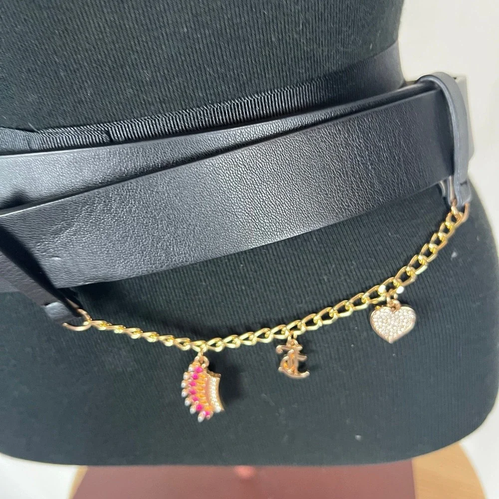 Juicy Couture Black Belt Sz L/LX NWT